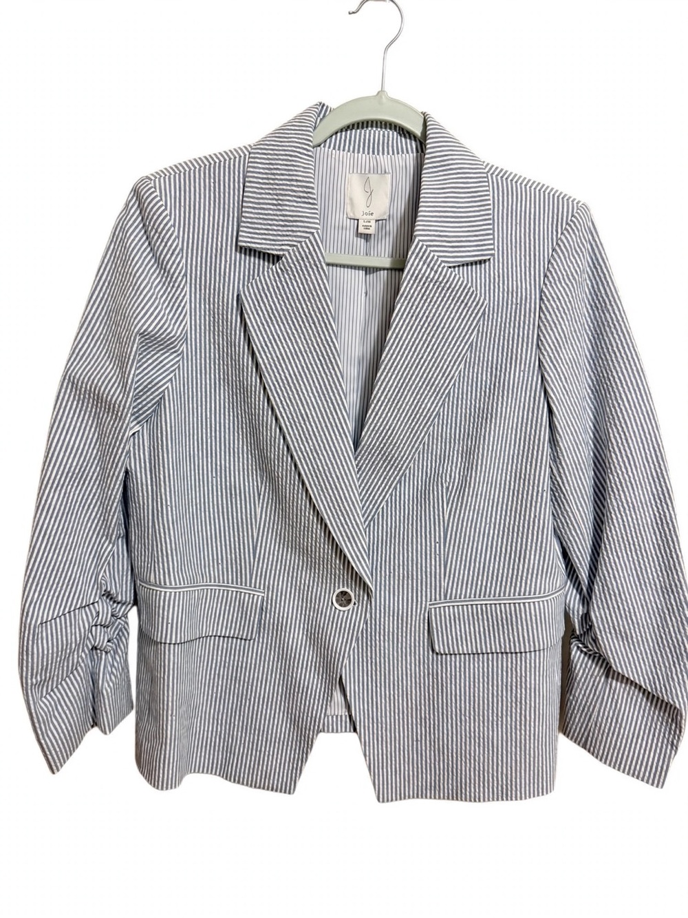 Joie Blue and White Striped Blazer